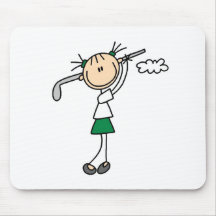 Chica Mousepad del golf Tapetes De Raton