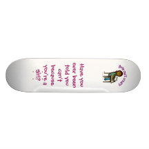Chica oscuro del ordenador monopatin personalizado