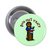 Chica oscuro del político pin