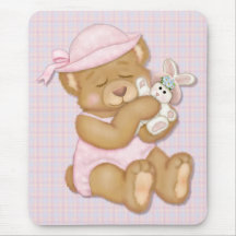 Chica Pascua del peluche Alfombrillas De Ratones