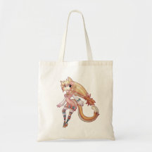 Chica peludo rubio del gato bolsas