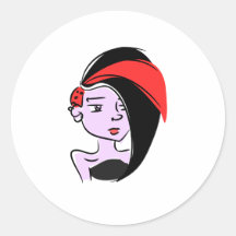 Chica punky de Emo de Chillee Wilson Etiqueta