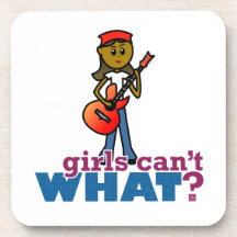 Chica que toca la guitarra posavasos