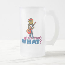 Chica que toca la guitarra taza