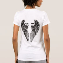 Chica redimido T de las alas Camisetas