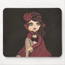 Chica rojo Mousepad de Quantum Cutie del cabo Alfombrilla De Ratones
