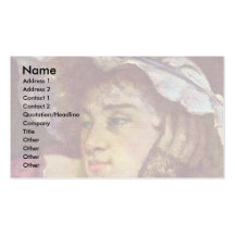 Chica sobre los detalles del Sena de Courbet Gusta Tarjeta De Visita