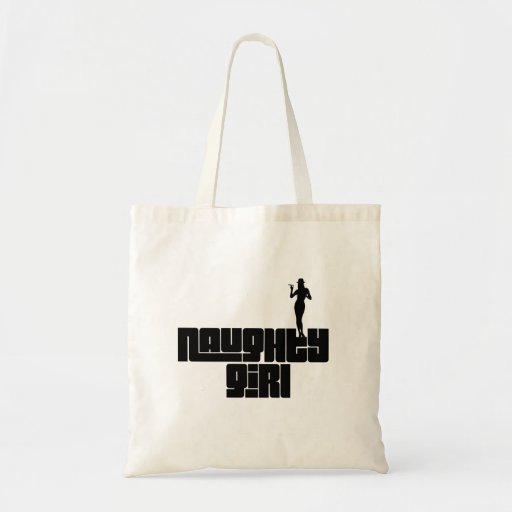 Chica travieso bolsa lienzo