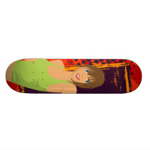Chica trigueno monopatín personalizado