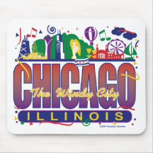 Chicago-Confeti Alfombrilla De Raton
