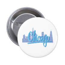 Chicago-Luz-Azul Pin
