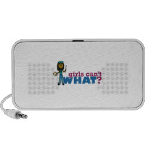 Chicas artsy iPod altavoces