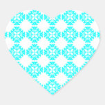 Chicas ciánicos y blancos de su estilo femenino li calcomania de corazon