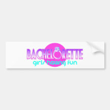 Chicas de Bachelorette que se divierten Pegatina De Parachoque