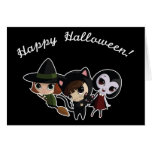 Chicas de Halloween Felicitacion