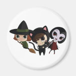 Chicas de Halloween Imanes Para Frigoríficos