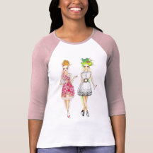 Chicas de la moda camiseta