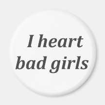 chicas del malo del corazón i imanes para frigoríficos