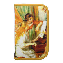 Chicas en el folio del piano mini/el planificador 