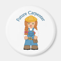 CHICAS futuros del trabajador de construcción del  Imanes De Nevera