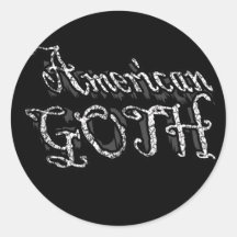 Chicas góticos del gótico americano individuos etiquetas redondas
