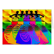Chicas ideales del estilo africano tarjeton