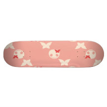 Chicas lindos Skatedeck con los cráneos y las mari Patineta Personalizada