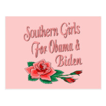 Chicas meridionales para Obama Biden Postal