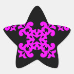 Chicas rosados y negros de su estilo femenino lind calcomanía forma de estrella personalizadas