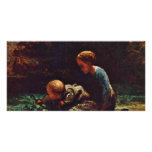 Chicas y niños de Daumier Honoré Tarjeta Fotografica Personalizada