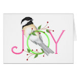 chickadee de la alegría tarjeta