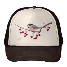 CHICKADEE y BAYAS ROJAS de SHARON SHARPE Gorra