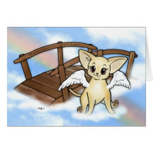 Chihuahua #3 del puente del arco iris tarjetas
