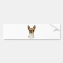Chihuahua 9W092D-032 Etiqueta De Parachoque