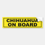 Chihuahua a bordo pegatina de parachoque