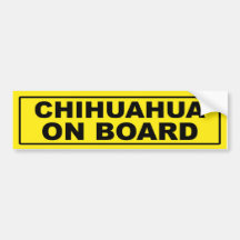 Chihuahua a bordo pegatina de parachoque