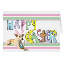Chihuahua de Pascua Felicitacion
