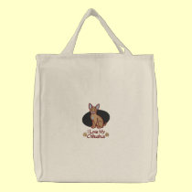 Chihuahua del amor bolsas bordadas