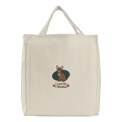 Chihuahua del amor bolsa de mano bordada Chihuahua del amor bolsa de mano bordada