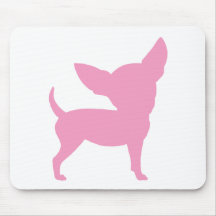 Chihuahua divertida rosada alfombrilla de ratón