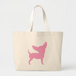 Chihuahua divertida rosada bolsa de mano