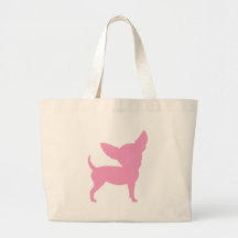 Chihuahua divertida rosada bolsa de mano
