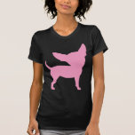 Chihuahua divertida rosada camisetas