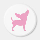 Chihuahua divertida rosada imanes para frigoríficos