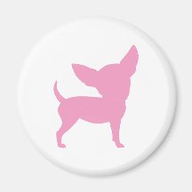 Chihuahua divertida rosada imanes para frigoríficos