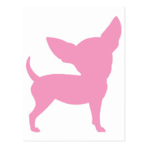 Chihuahua divertida rosada postal