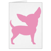 Chihuahua divertida rosada tarjeton