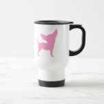 Chihuahua divertida rosada taza