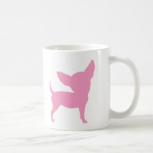 Chihuahua divertida rosada taza de café