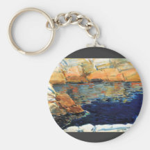 Childe Hassam - mirada del Beryl en la charca Llavero Personalizado